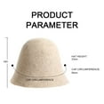 thumbnail image 2 of Women's warm wool bell hat solid color winter fisherman's hat, 2 of 5