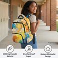 thumbnail image 4 of Chririnla Abstract Fluid Art Print Lightweight School Backpack for Kindergarten Daily Commute, Waterproof Multi Pocket 600D Polyester School Bags, 4 of 10