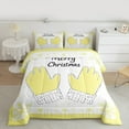 thumbnail image 2 of Castle Fairy Yellow Gloves Girl 3-Piece Full Size Comforter Sets,Merry Christmas Bedding Comforter Set,Winter Snowflakes Lightweight Bedding Sets,Ultra Soft Home Decor, 2 of 8