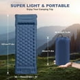 thumbnail image 2 of Eurhowing Ultra-Thick 4.7" Sleeping Pad, Waterproof Camping Mattress Built-in Foot Pump, Portable Inflatable Sleeping Mat for Backpacking, Hiking & Travel, Navy Blue, 2 of 8