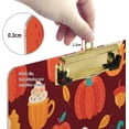 thumbnail image 3 of FMSHPON ThanksgivingPumpkin Spice Latte Coffee Clipboard Hardboard Wood Nursing Clip Board and Pull for Standard A4 Letter 13x9 inches, 3 of 7