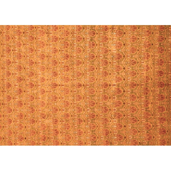 Ahgly Company Indoor Rectangle Abstract Orange Modern Area Rugs, 6' x 9'