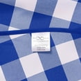 thumbnail image 3 of Infinity Collection Spill Proof Fabric Buffalo Check Plaid Tablecloth Matching Border Stain Resistant Wrinkle Resistant for Dining Room Kitchen Restaurant Indoor Picnic (Blue and White,70" Round), 3 of 7