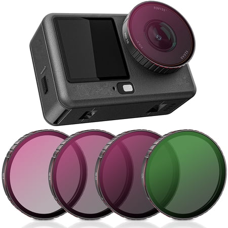 Lens Filter Set for DJI Osmo Action 6 Camera Accessories 4-Pack CPL ND32 ND16 ND8 Polarizing Neutral Density HD Filter Lens Protective Protector Cover for DJI Action 6