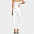 thumbnail image 4 of Women's High Waisted Metallic Leggings Stretch Shiny Party Club Pants, 4 of 5