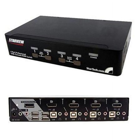 UPC: 0065030837545 | StarTech 4 Port USB DisplayPort KVM Switch with Audio