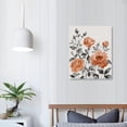 thumbnail image 3 of Nawypu  - Burnt Orange Bathroom Wall Decor Gray White Flower Wall Art Canvas Prints Chic Farmhouse Pictures Bedroom Kitchen Artwork Decoration Set of, 3 of 4