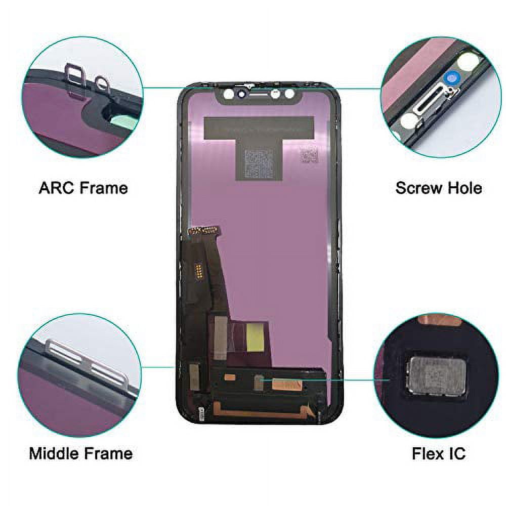 pour iPhone XR ecran Remplacement d'écran XR LCD pour ecran iphone XR  Complet Tactile Verre A1984 Digitizer Sensor Assembly Kits A2105, A2107,  A2108
