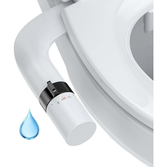 Ourlova ABS Double Wheel Bidet Attachment, Double Spray Boom for Toilet Seat
