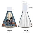 thumbnail image 3 of Haosy 2 Pack Kitchen Wash Cloths with Hanging Loops Absorbent Absorbent Quick Drying Hand Towels, Little Witch and Vampire on Halloween, 3 of 7