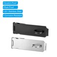 thumbnail image 4 of Unique Bargains 5 Inch Padlock Latch, Stainless Steel Barn Door Security Padlock Hasp Lock Latch, Black Silver, 4 of 6