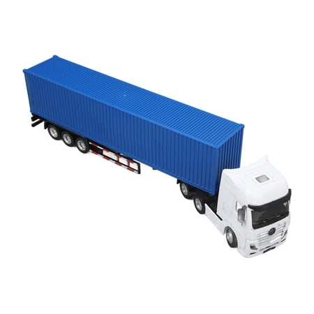 Yajisi 1:50 Scale Container Truck Stimulation Detachable Long Hauler Tractor Trailer for Indoor Blue (11.6 inches / 29.5 cm)