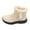 Beige, variant on Ankle Boots for Women Winter Fashion Snow Boots with Thick Zipper and Metal Buckle for Warmth and Comfort Pu 37 Size