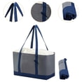thumbnail image 6 of Abbraccia Insulated Reusable Grocery Bag with Drawstring Cover Portable Large Capacity Folding Shopping Bag for Outdoor Beach Groceries Gray, 6 of 10