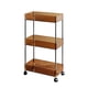 thumbnail image 2 of Clear Acrylic Rolling Storage Carts 3 Tier Slim Narrow Multi Function Trolley With Wheels Space Saving Gaps Organizer For Bathroom Kitchen Laundry Small Spaces, 2 of 6