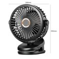 thumbnail image 3 of Ventilador de abrazadera de 10000 mAh Mini portátil ajustable de 4 engranajes para cocina (negro) Ehuebsd Para estrenar, 3 of 8