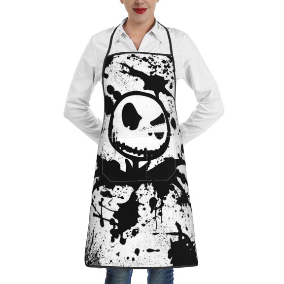 The Nightmare Before Christmas Jack Skellington Waterproof Apron Home Decor Kitchen Fashion Apron For Waiter&Waitress/Chef/Craftsman/Cobbler/Cashier/Cleaner/Butchers/Hairdresser