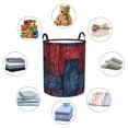 thumbnail image 4 of Red Blue Dark Laundry Hamper Medium Storage Basket/Toy Organizer/Dirty Clothes Bucket, 4 of 5