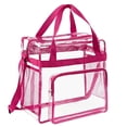 thumbnail image 2 of 1PC Clear PVC Tote Bag, Transparent Security Compliant Shoulder Bag for Work, Sports Games, Gym & Concert Events, 2 of 9