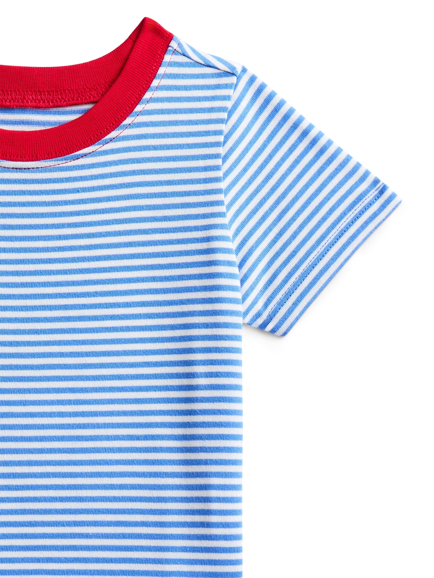 Wonder Nation Baby Boys Striped Tee with Short Sleeves, Sizes 0-24 Months
