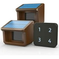thumbnail image 1 of HTZSAFE Driveway Alarms- 1/2Mile Solar Driveway Alarm System- Up to 70FT Wide Sensor Range- Fully Weatherproof Outdoor Motion Sensor&Detector DIY Security Alert System-1 Receiver and 2 Sensors KIT, 1 of 5