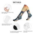 thumbnail image 5 of Lsque Forest Lake White Horse Pattern Sport Compression Socks for Men & Women 15-20 mmHg Knee High Nurse Pregnant Running Medical and Travel Athletic, 5 of 6