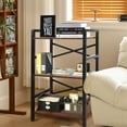 thumbnail image 4 of Elemore Home 3 Tier Bookshelf, Industrial Small Bookcase Storage Organizer for Living Room, Bedroom, 4 of 7
