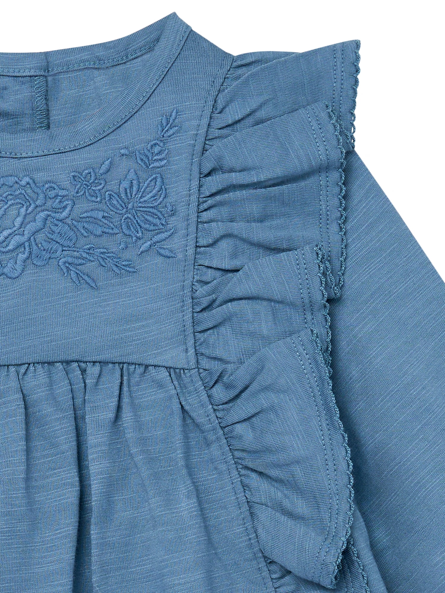 Modern Moments by Gerber Toddler Girl Dress with Ruffles, Sizes 12M-5T
