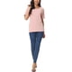thumbnail image 2 of INSPIRAR CHIC Camisetas de Manga Corta Casual para Mujeres Blusas Básicas de Verano Tejidas Sueltas de Color Sólido Rosa, 2 of 6