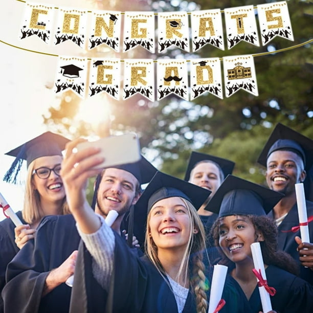 Party Decoration Paper Supplies Graduation Season Banner Background Layout Graduation Season Flag Pull Flower Deals Of The Day Clearance