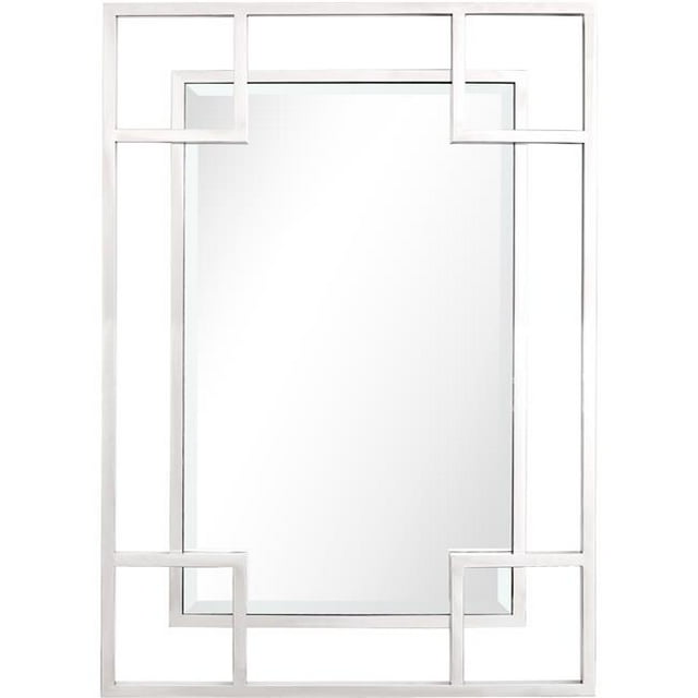 Camden Isle 86409 29 x 42 in. Kinney Rectangular Wall Mirror, Silver