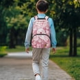 thumbnail image 2 of KUIFORTI Pink Cherry Blossom Smiling Cat Kids Backpack 17 Inch Large Capacity Kids School Bag for Elementary Middle Students Back to School Gifts for Children, 2 of 7