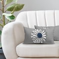 thumbnail image 2 of Light Blue White Daisy Pillow Covers 12x20 Set of 2 Spring Summer Grey Colored Decorative Throw Pillows Outdoor Modern Art Flower Pillowcase Lumbar Linen Cushion for Home Sofa Couch Bed, 2 of 6