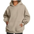 thumbnail image 3 of Women's Oversized Hoodies Fleece Loose Sweatshirts With Pocket Long Sleeve Pullover Hoodies Sweaters Winter Fall Outfits Sports Clothes, 3 of 10