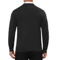 thumbnail image 3 of SUDADERA DE PULLOVER DE PUNTO SUAVE DE MANGA LARGA Y CUELLO REDONDO CLÁSICO PARA HOMBRE EN COLOR NEGRO, 3 of 6