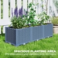 thumbnail image 3 of Outsunny Raised Flower Bed, 4 x 1 x 1 ft Plastic Planter Box with Drainage Holes for Vegetables, Herbs, Flowers & Succulents, Blue, 3 of 9