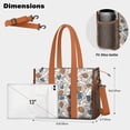 thumbnail image 5 of Teacher Tote Bag,Striped Baseball Items Pattern Teacher Utility Tote Bag,Large Work Tote Bags for Women with Multiple Pockets,Top Zipper Closure,13.8x10.6x6.7 Inch, 5 of 5
