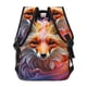 thumbnail image 4 of Fotbe Color Splash Fox Portrait Mochila Casual con Estampado para Escuela, Viajes y Actividades al Aire Libre - Duradera, Ligera y Cómoda, 4 of 5