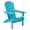 Turquoise Blue, variant on Embossed Grain Solid Hemlock Wood Folding Adirondack Chair, Pre‑Assembled Backrest & Seatboard, Weather‑Resistant Patio Chair for Garden Backyard Porch Pool Deck Fire Pit