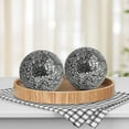thumbnail image 6 of 6pcs Mosaic Sphere Balls Decorative Glass Balls Decorative Orbs Table Centerpiece Balls Round Glass Ball for Table Decor Gold, 6 of 7
