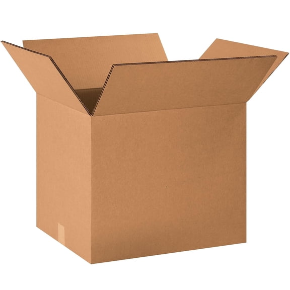 BOX USA 15 Pack of Heavy-Duty Double Wall Corrugated Cardboard Boxes, 20" L x 14" W x 14" H, Kraft, Shipping, Packing and Moving