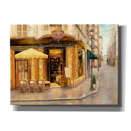 Epic Graffiti 'Red House Café' by Haixia Liu, Canvas Wall Art, 54"x40"