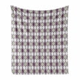 thumbnail image 1 of Ethnic Soft Flannel Fleece Throw Blanket, Vintage Eastern Mosaic from Medieval Times Art Axis Illustration, Cozy Plush for Indoor and Outdoor Use, 70" x 90", Pale Green Pale Grey, by Ambesonne, 1 of 6