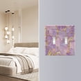 thumbnail image 4 of Yayeee Toggle Light Switch Wall Plate 2-Gang 4.56"x4.48" Decorative Outlet Cover, Pastel Pink Marble Pattern, 4 of 7