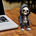 thumbnail image 5 of Halloween Decorations Skull Figurines, Gothic Skeletons Small Figurine Statue, Resin Crafts Cute Skull Ornament Memorial, Halloween Skull Gifts, 5 of 5