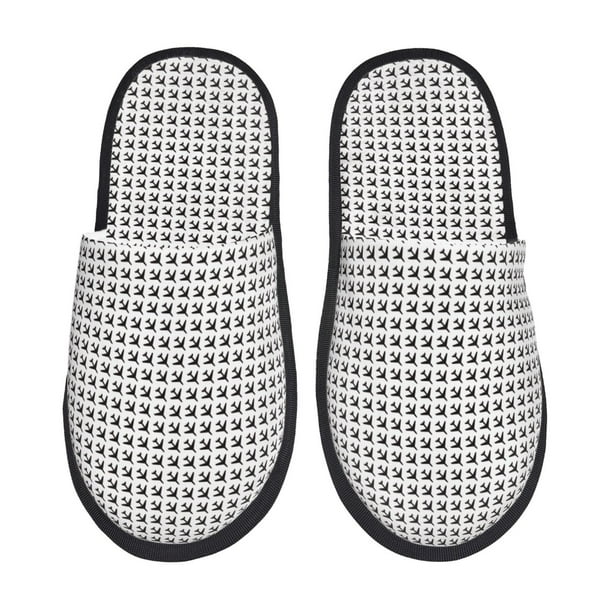 Fotbe Airplane Pantuflas Peludas para Mujer con Estampado, Zapatillas de Peluche, Zapatos de Invierno para Casa, Uso Interior y Exterior-Medium