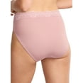 thumbnail image 2 of Women's Bali® Passion For Comfort Hi-Cut Panty DFPC62 Color: Smoke Purple Mauve Size: 6, 2 of 6