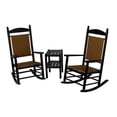 thumbnail image 2 of polywood 3-piece jefferson woven outdoor rocking chair & side table set, 2 of 5