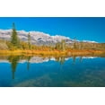 thumbnail image 2 of Jaynes Gallery 18x13 Black Ornate Wood Framed with Double Matting Museum Art Print Titled - Canada-Alberta-Jasper National Park Reflections in Talbot Lake, 2 of 4