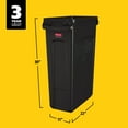 thumbnail image 7 of Rubbermaid Commercial Slim Jim with Venting Channels, 23 gal, Plastic, Black, 7 of 7